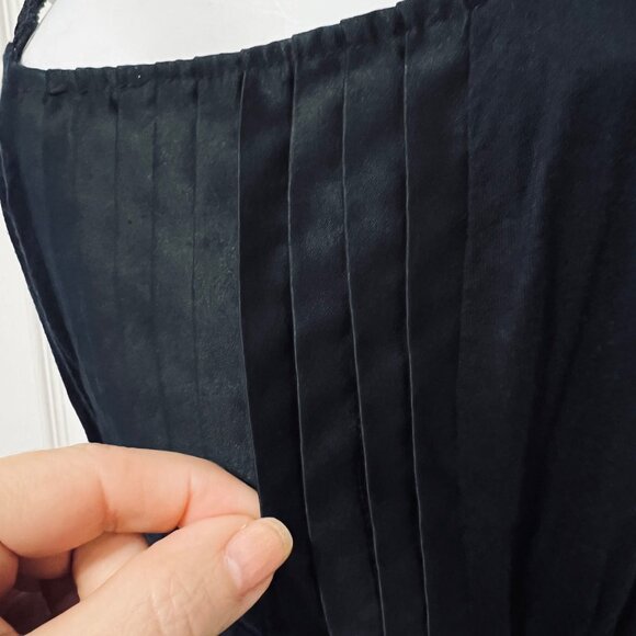 Merona-Women's Size Large-Sleeveless Lace/Pleated Front Long Belted Top-Casual - Picture 8 of 16